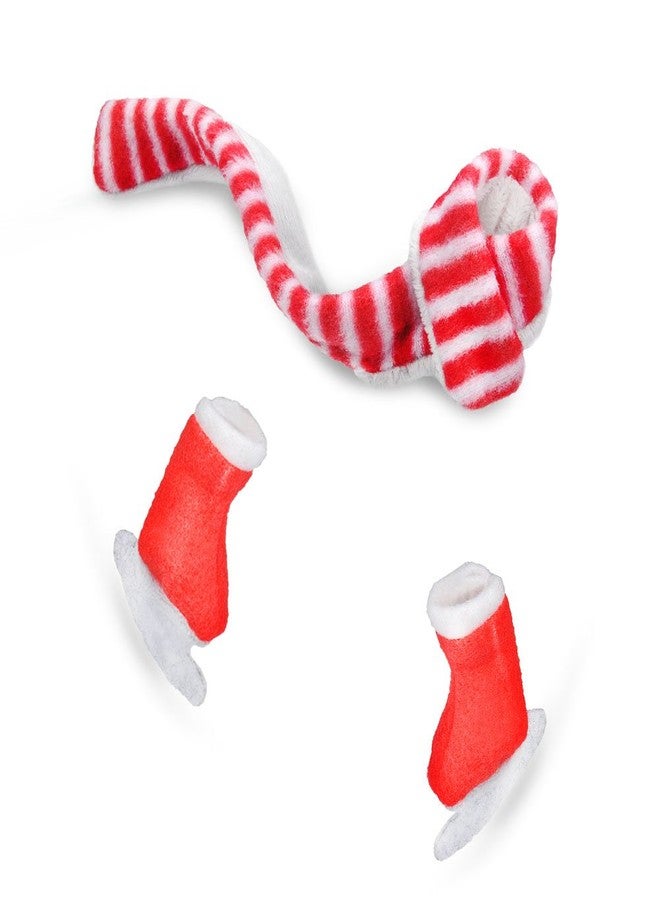 E-TING Santa Clothing Scarf + Ski Shoes for elf Doll - Image 1